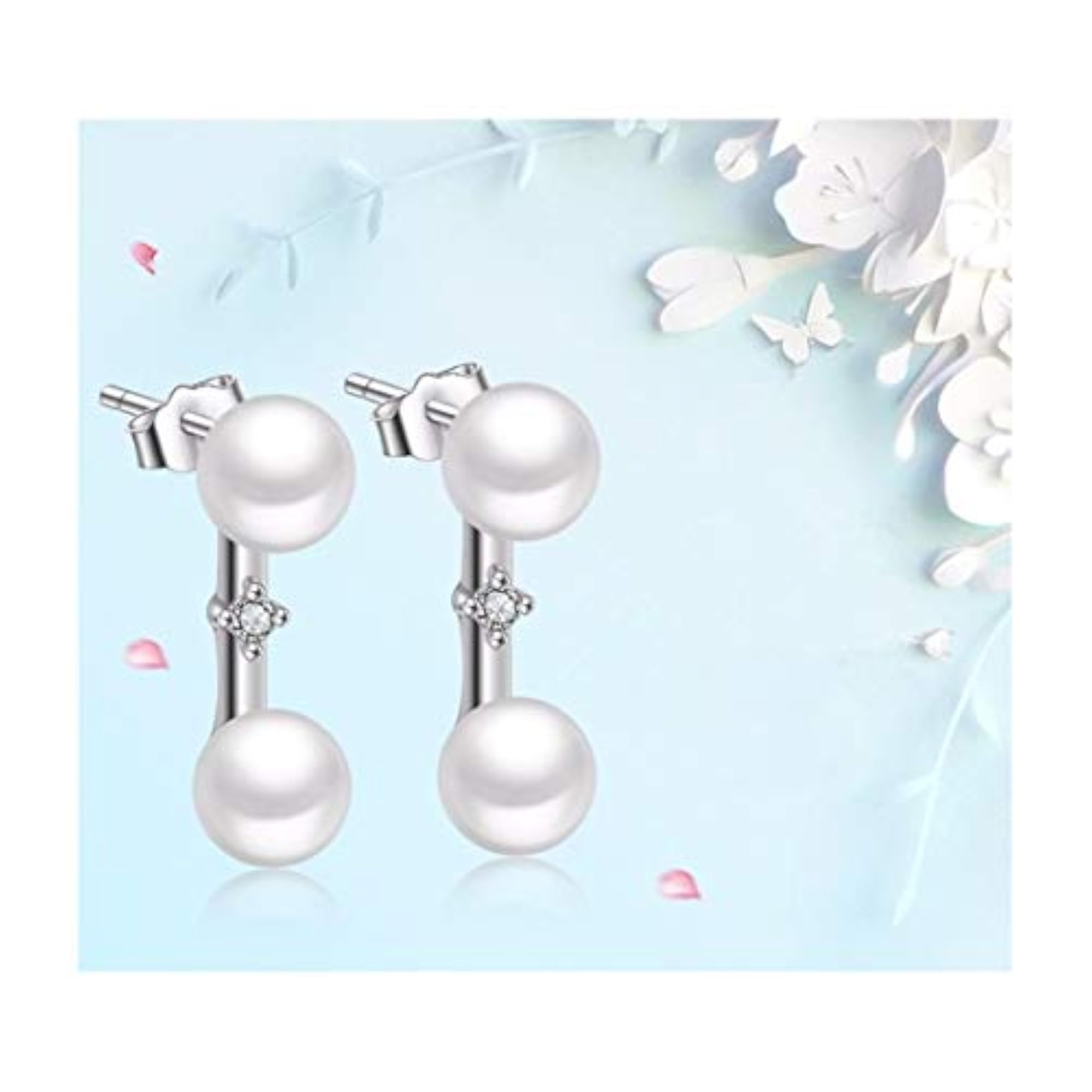 Women's White Plated Jhumki Earrings